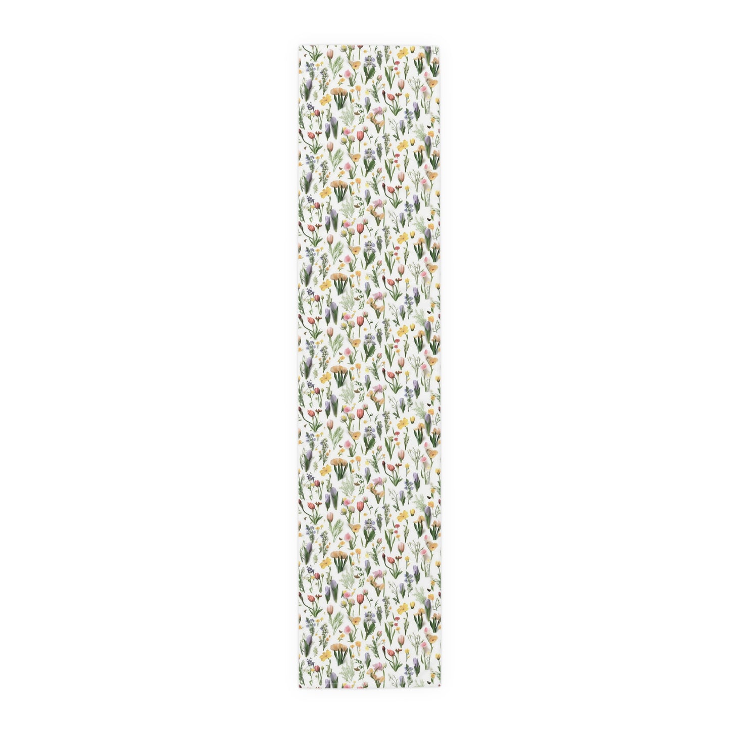 Spring Floral Table Runner - Cotton Twill - Available in 2 sizes: 16" x 72" and 16" x 90".