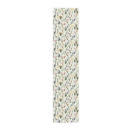 Spring Floral Table Runner - Cotton Twill - Available in 2 sizes: 16" x 72" and 16" x 90".