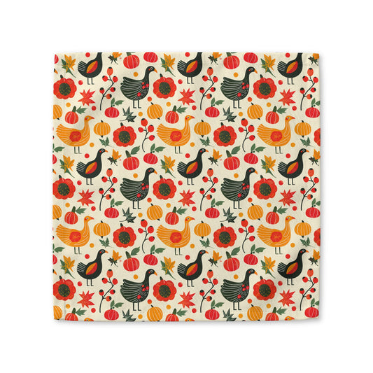 Turkey Trot Harvest cotton twill napkin