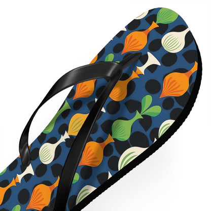 Mod Floating Vases Flip Flops. 5/8" Thick Comfortable Summer or Winter Gym/Sauna Footwear for Men and Women.
