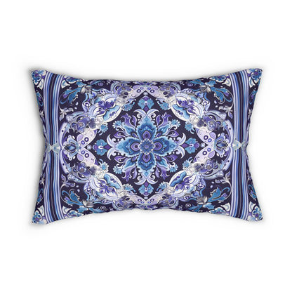 Midnight Mosaic Lumbar Pillow - Spun Polyester - Double-Sided Print - Concealed Zipper - 20 x 14