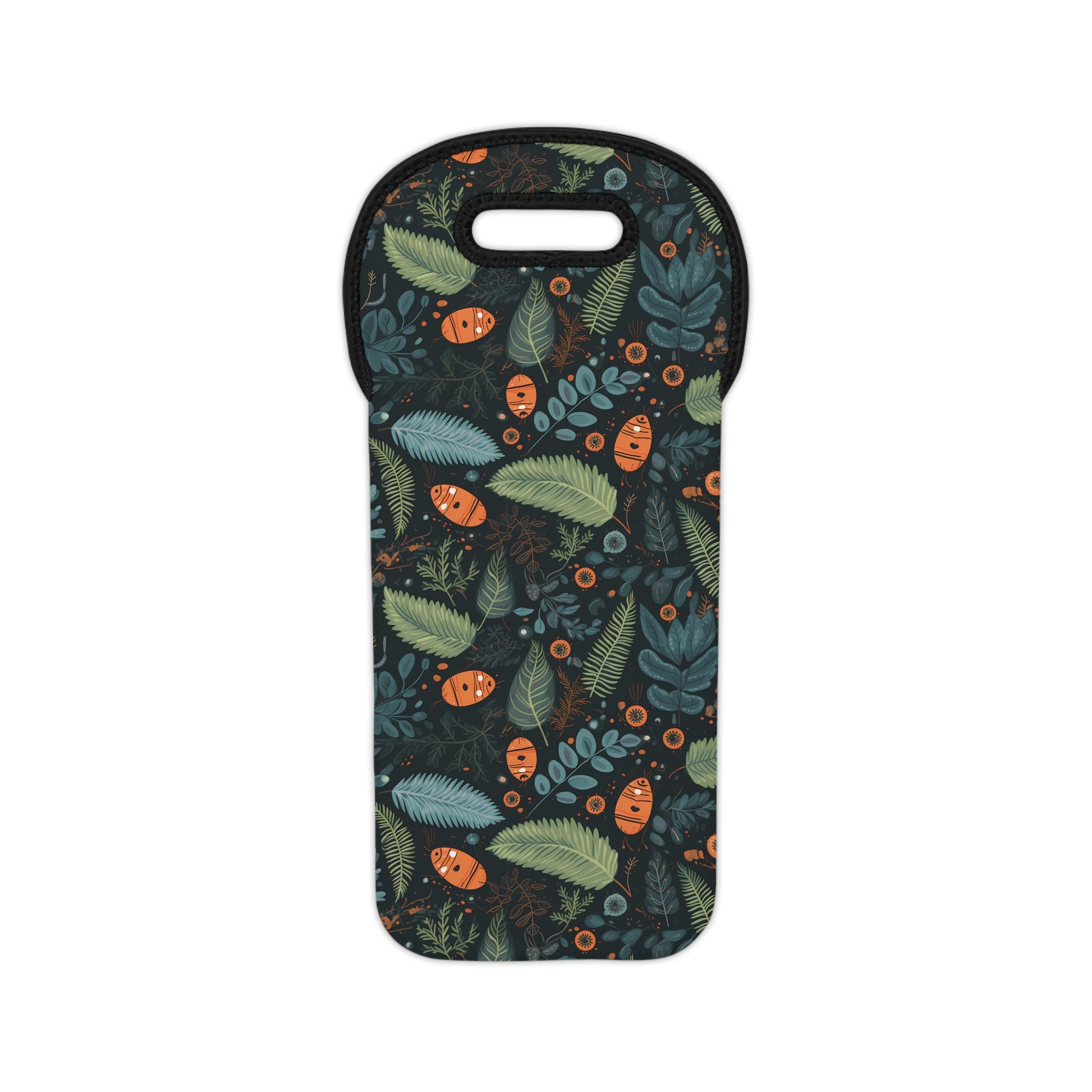 Mysterious Ferns Wine Tote Bag - 100% Neoprene - Unveil the Charm of the Mysterious Forest with Every Sip!