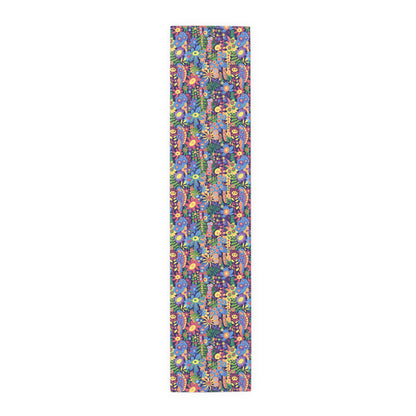 Groovy Garden Table Runner - Cotton Twill - Available in 2 sizes: 16" x 72" and 16" x 90".