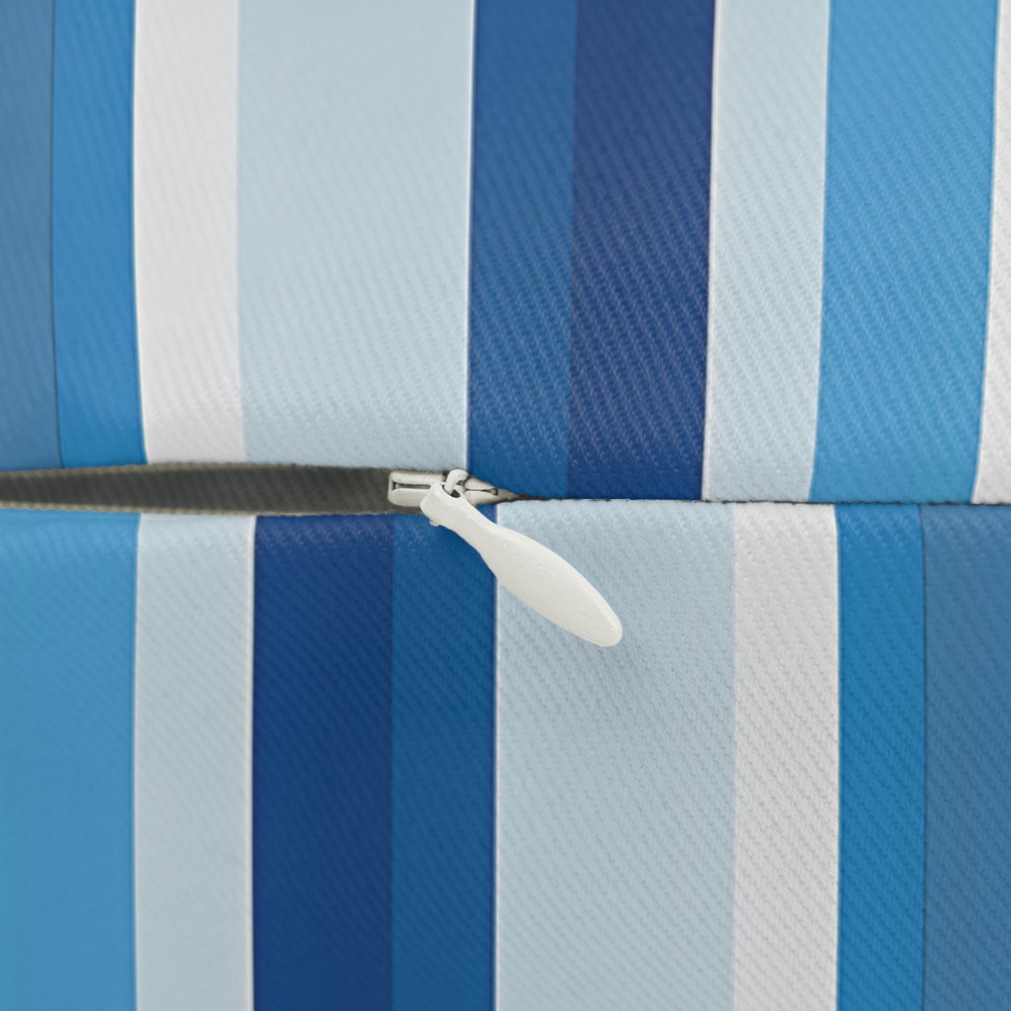 Shades of Light Blue Stripes Lumbar Pillow - Spun Polyester - 20" x 14" - The Square Throw Pillow's Matching Mate.