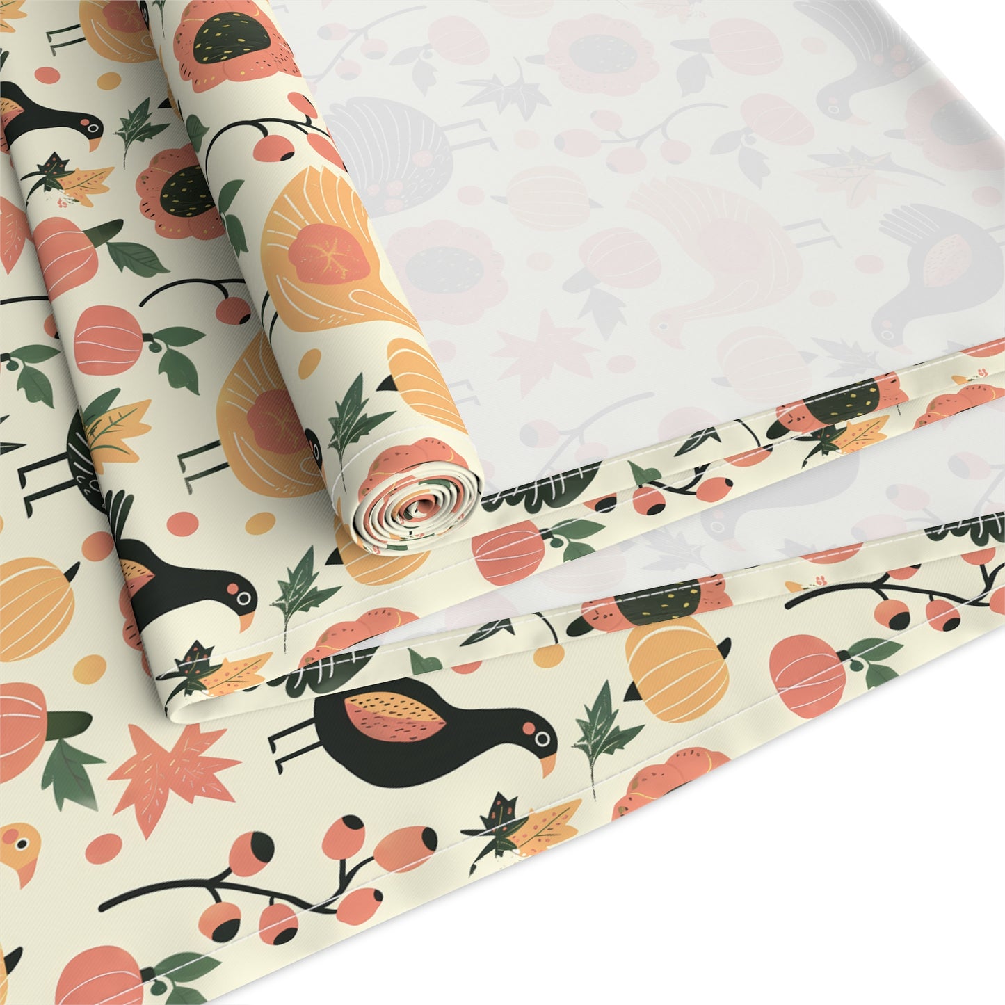 Turkey Trot Harvest Table Runner - Cotton Twill - Available in 2 sizes: 16" x 72" and 16" x 90".