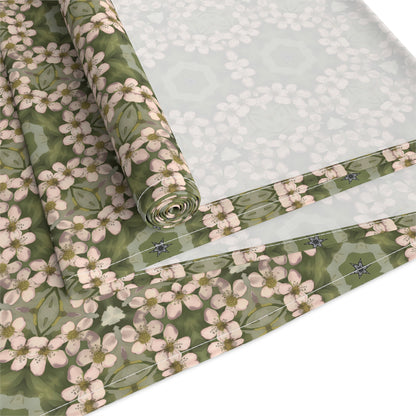 Springtime Petal Dance Table Runner - Cotton Twill - Available in 2 sizes: 16" x 72" and 16" x 90".