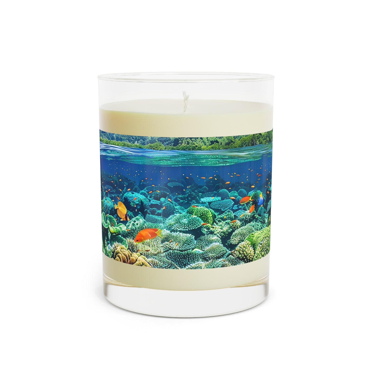 Coral Reef Dreamscape 100% Soy Wax Scented Candle - 11 oz. Full-Glass, Phthalate-Free & Lead-Free - Three Fragrance Options