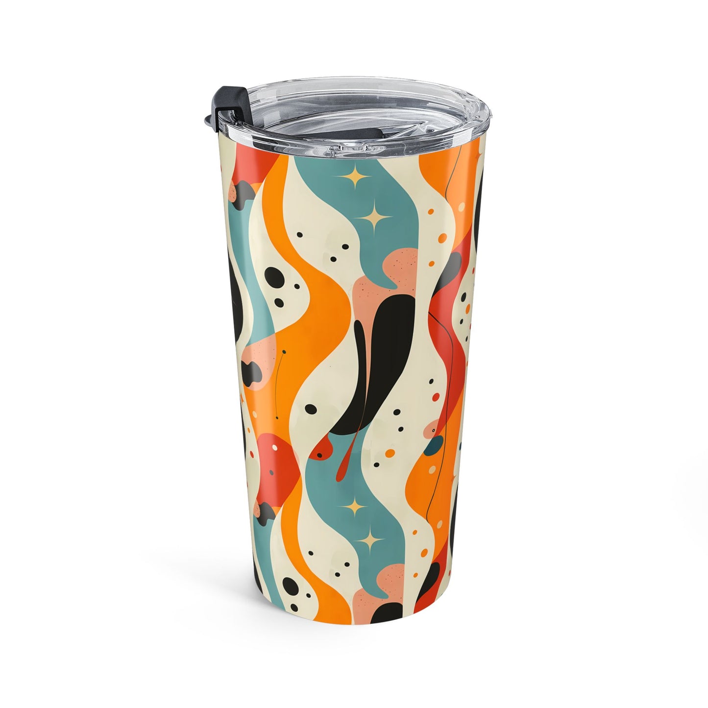 Midcentury Autumn Spacewaves Insulated Tumbler - 20 oz. Stainless Steel, Glossy Finish