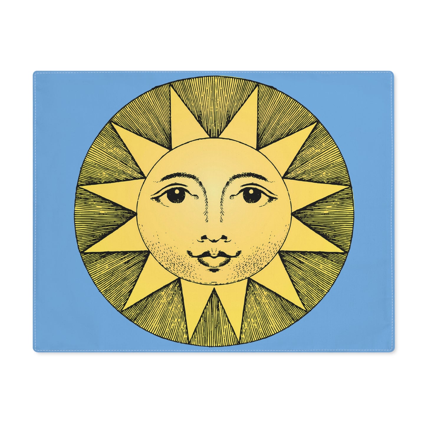 Vintage Sun Placemat - Brighten Your Table with Timeless Sunshine! Cotton Twill - 18" x 14"
