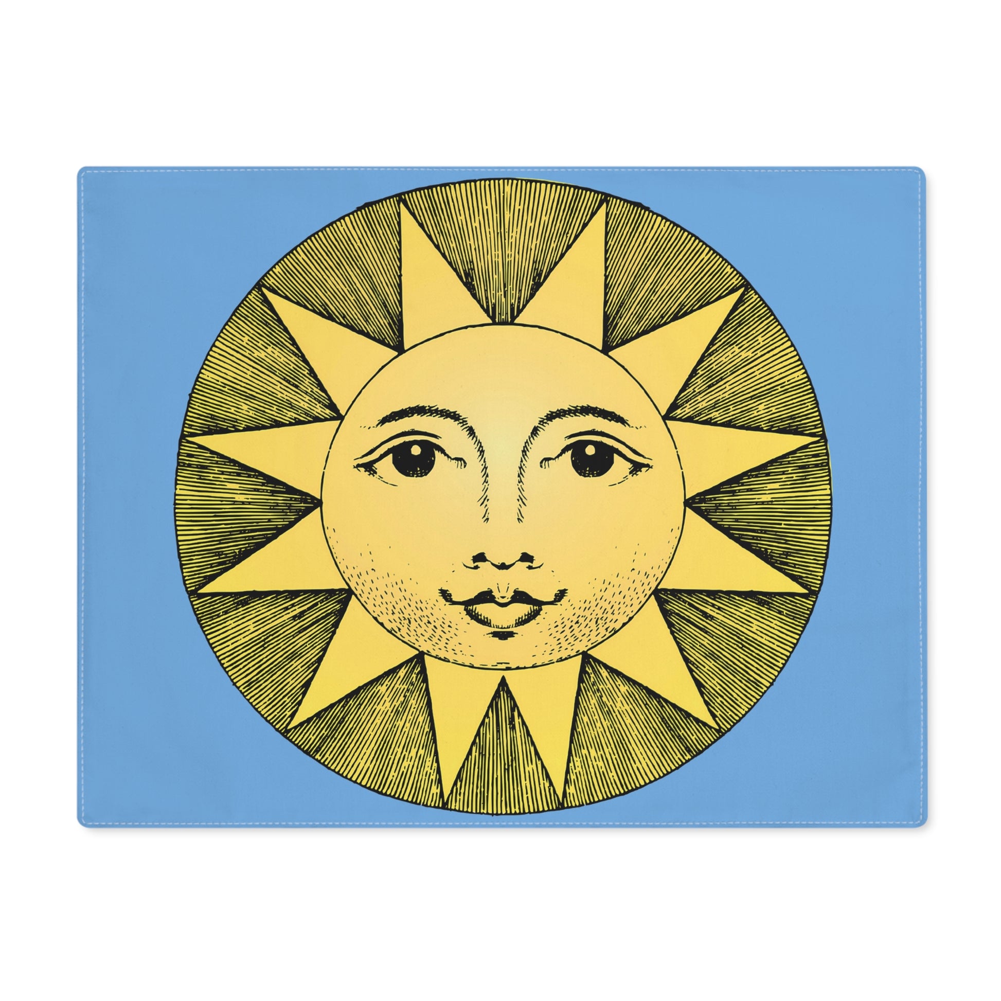 Vintage Sun Placemat - Brighten Your Table with Timeless Sunshine! Cotton Twill - 18" x 14"
