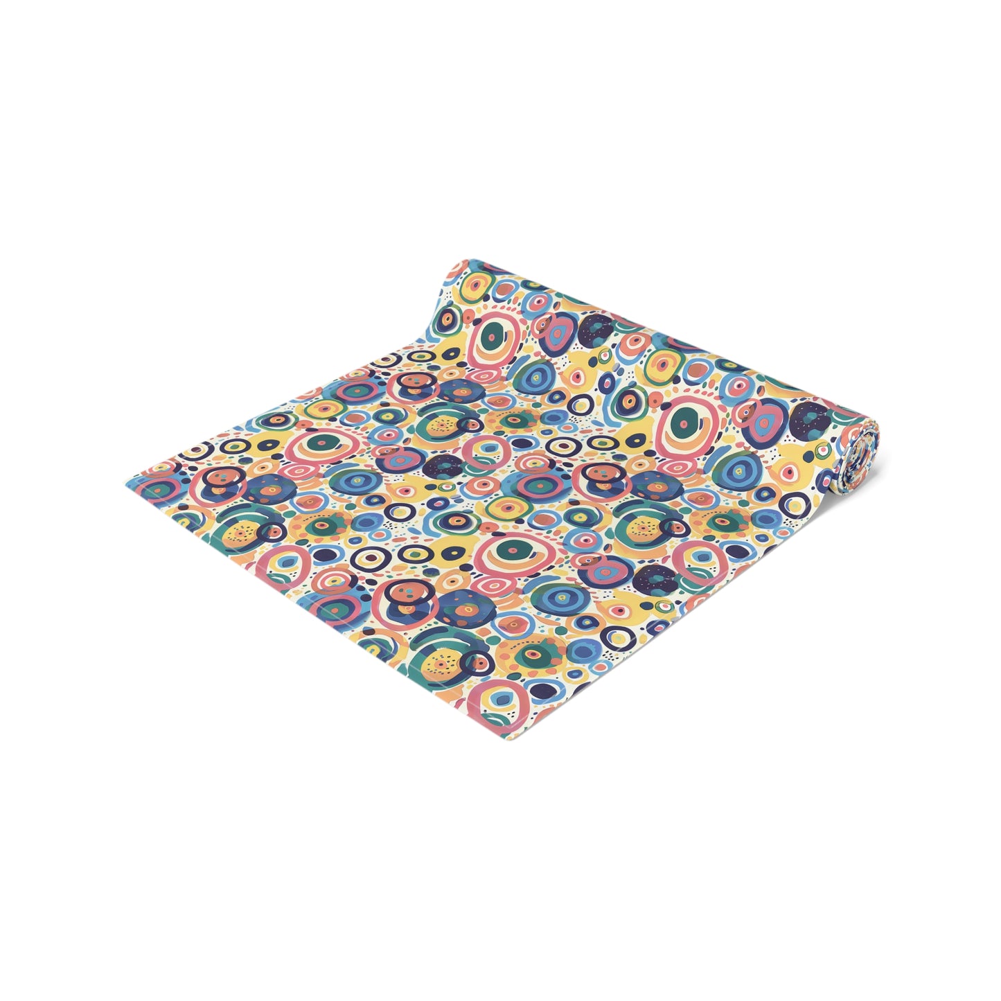 Pop Art Swirls Table Runner - Cotton Twill - Available in 2 sizes: 16" x 72" and 16" x 90".
