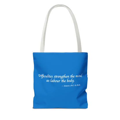 Strength Through Challenges Tote Bag - Carry Wisdom - Embrace Strength! Available in 3 sizes.