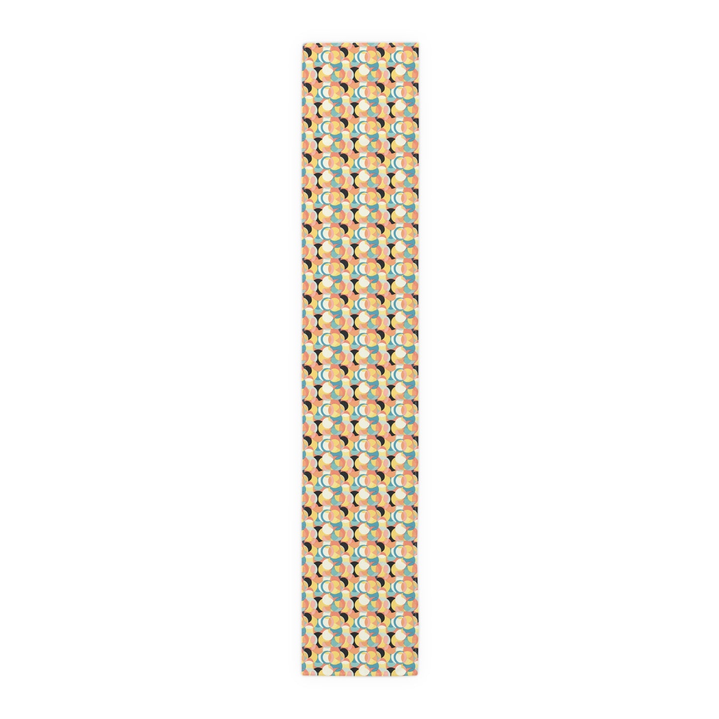 Mod Circle Medley Table Runner - Cotton Twill - Available in 2 sizes: 16" x 72" and 16" x 90".
