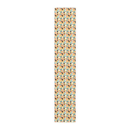 Mod Circle Medley Table Runner - Cotton Twill - Available in 2 sizes: 16" x 72" and 16" x 90".