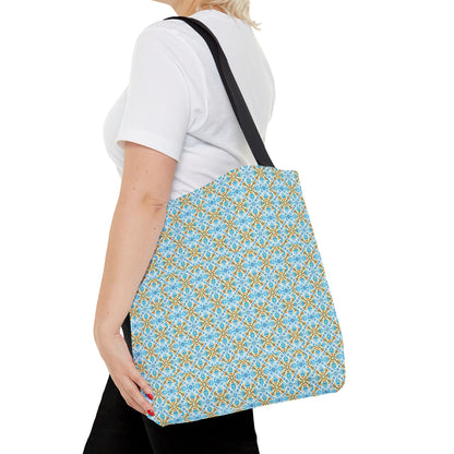 Mediterranean Mosaic Tote Bag - Cool, Calm, Collected - Carry Mediterranean Charm Everywhere! Available in 3 sizes.