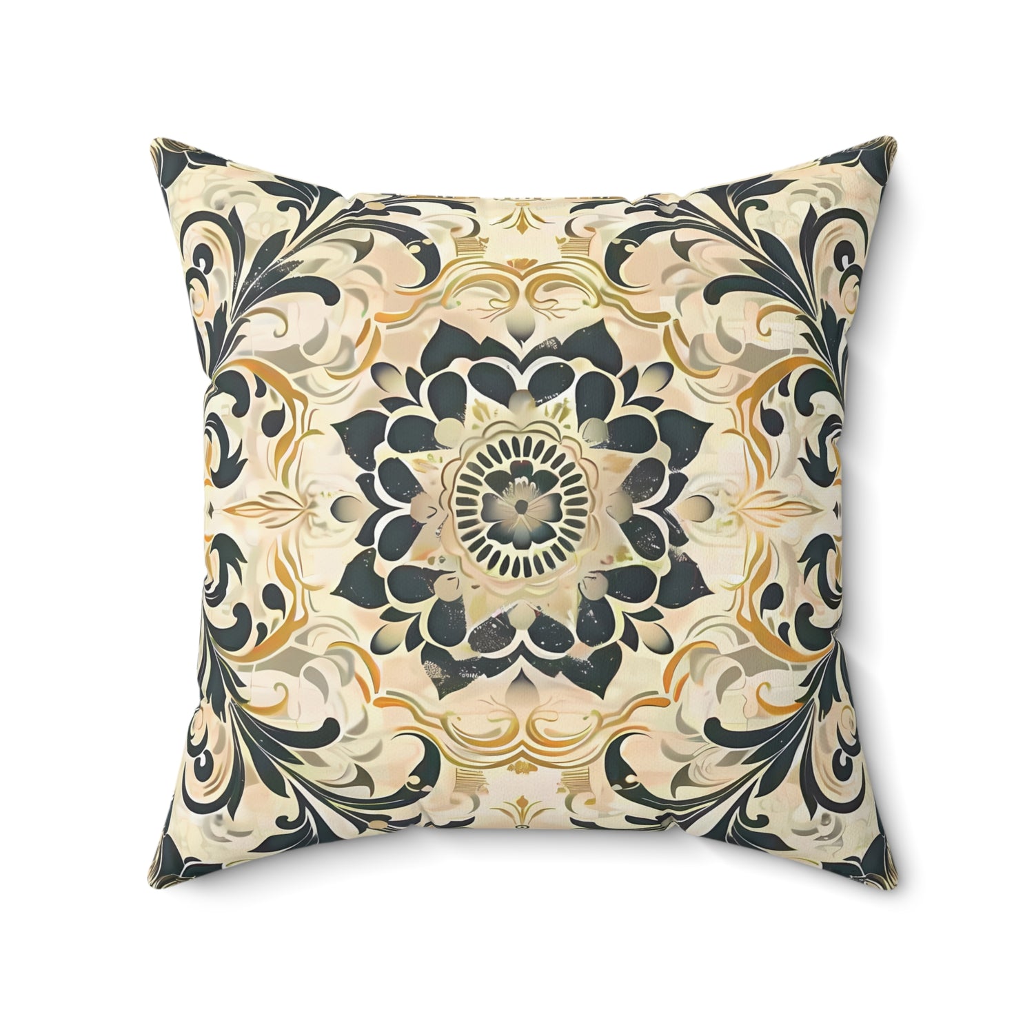 Renaissance Reverie Square Throw Pillow - Spun Polyester - Double-Sided Print - Concealed Zipper - Available in 4 sizes.
