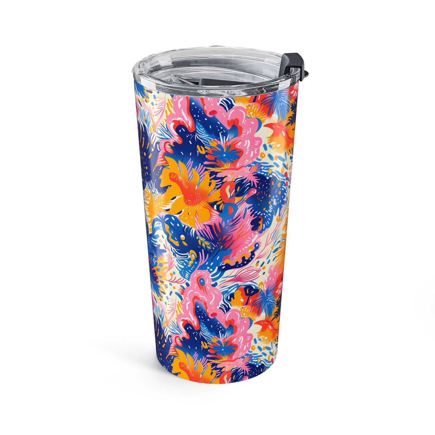 Splatter Blossom Insulated Tumbler - 20 oz. Stainless Steel, Glossy Finish