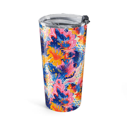 Splatter Blossom Insulated Tumbler - 20 oz. Stainless Steel, Glossy Finish