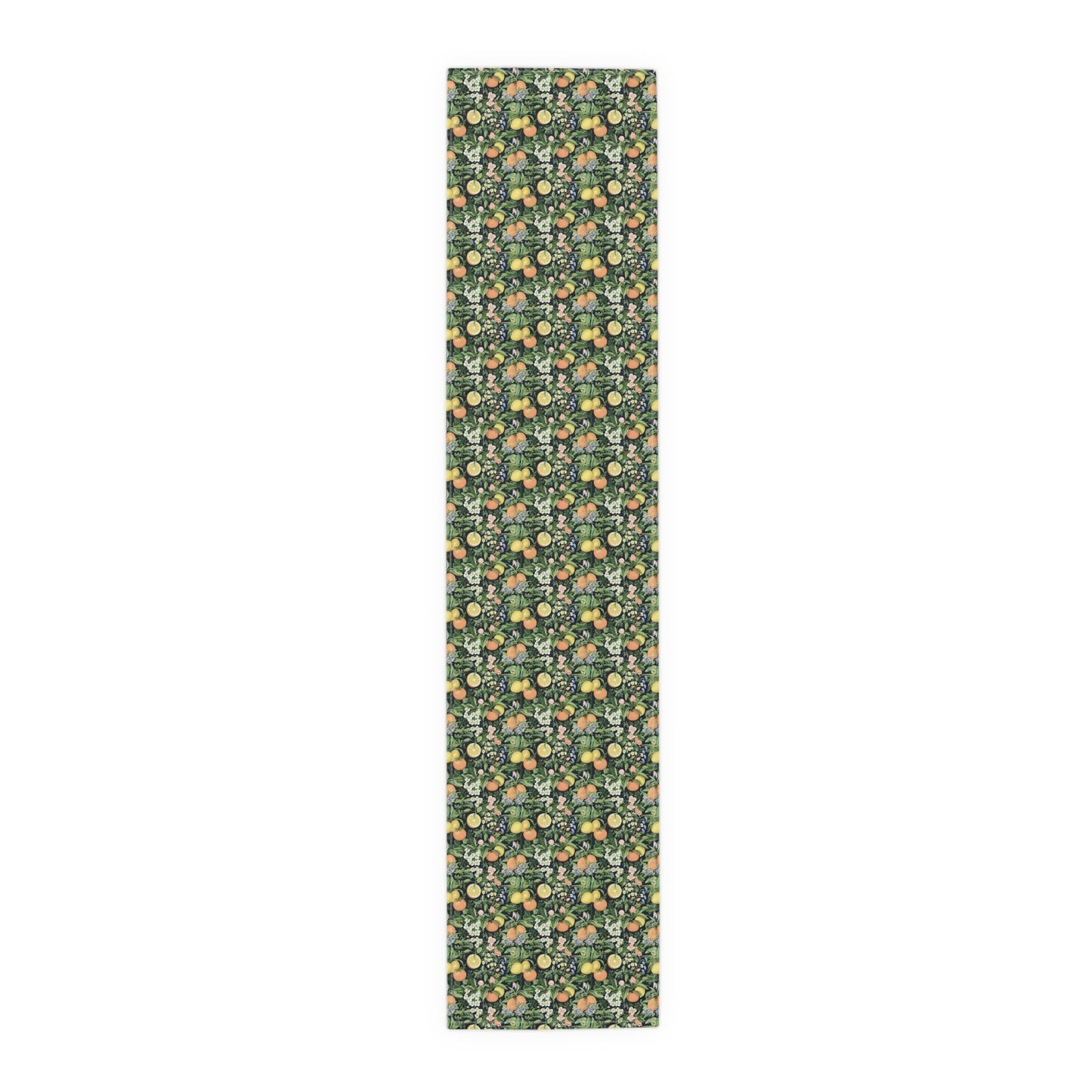 Classic Fruit & Floral Table Runner - Cotton Twill - Available in 2 sizes: 16" x 72" and 16" x 90".