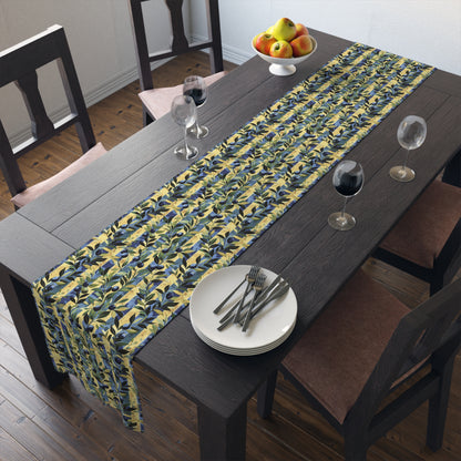 Olive Orchard Stripes Table Runner - Cotton Twill - Available in 2 sizes: 16" x 72" and 16" x 90".