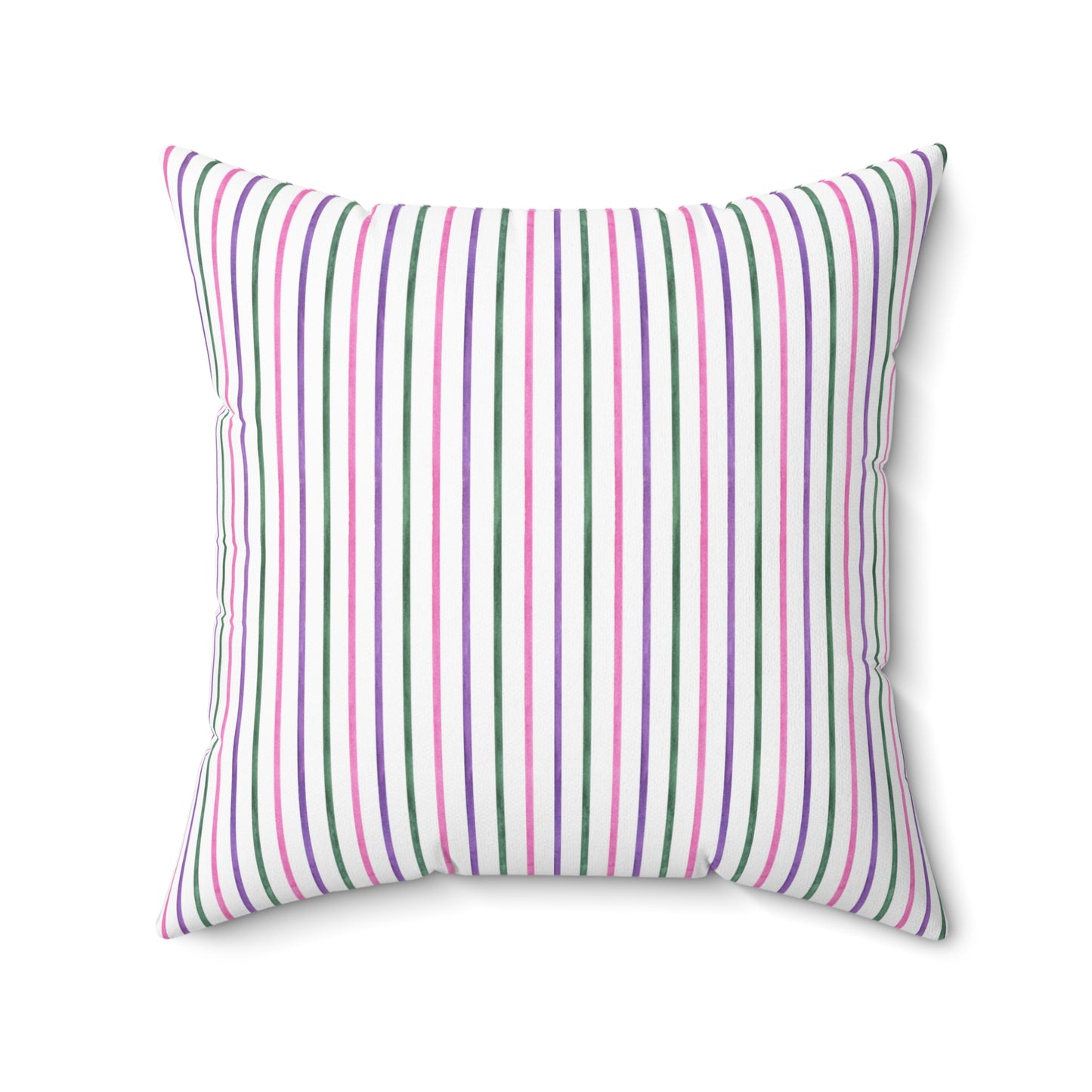 Sorbet Stripe Square Throw Pillow - Spun Polyester - Double-Sided Print - Concealed Zipper - Available in 4 sizes