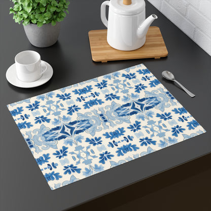 Blue Spanish Tile Placemat - 18" x 14".