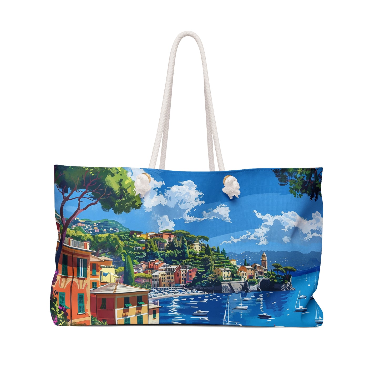 Portofino Coastal Escape Weekender Bag - Carry a Slice of the Italian Riviera - Where Every Journey Feels Like a Mediterranean Getaway!