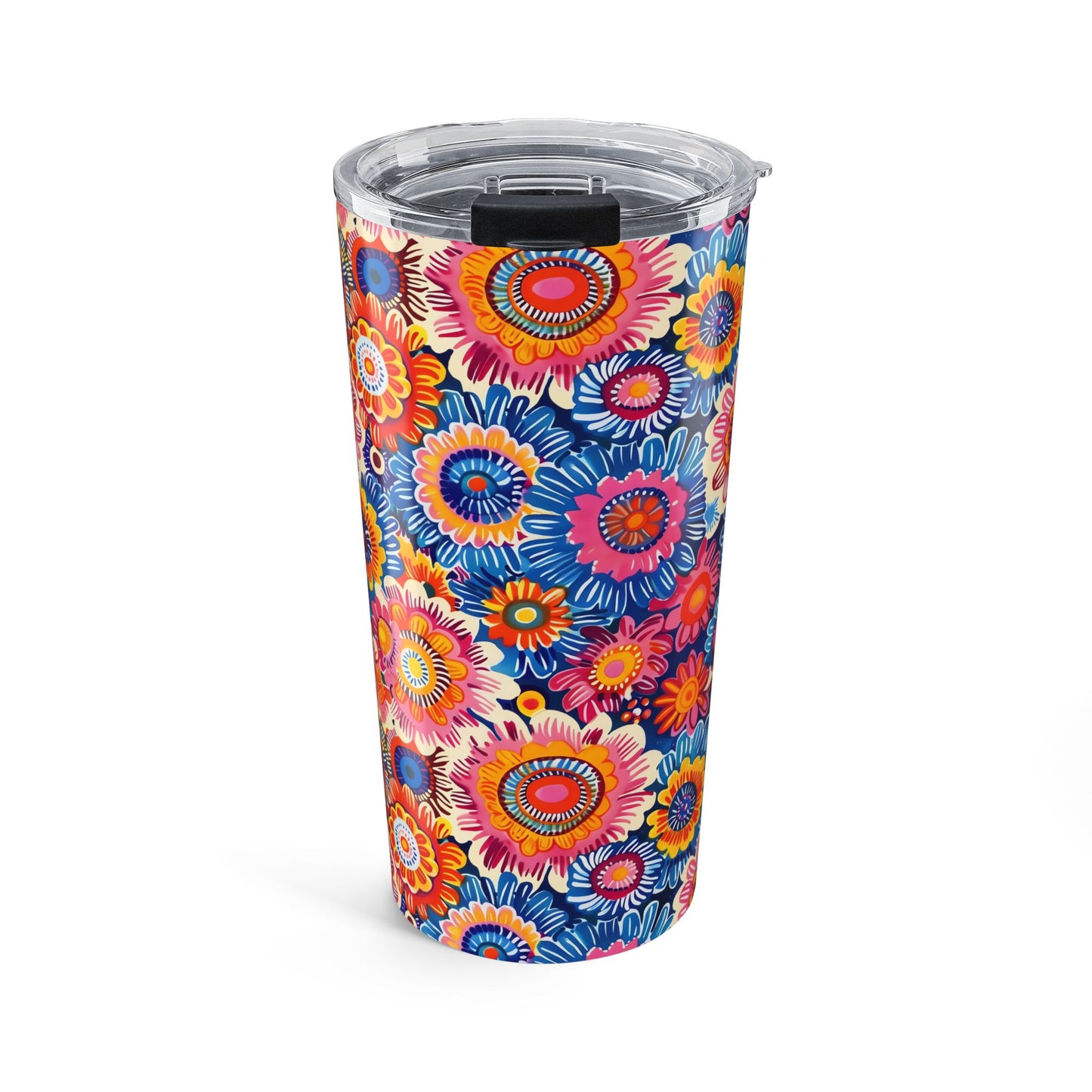 Crayon Blossom Whimsy Insulated Tumbler - 20 oz. Stainless Steel, Glossy Finish