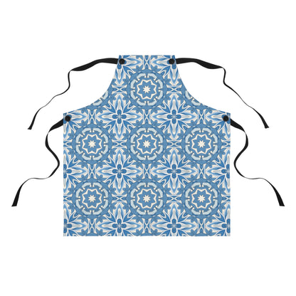 Delft Blue Star Tile Adult Apron