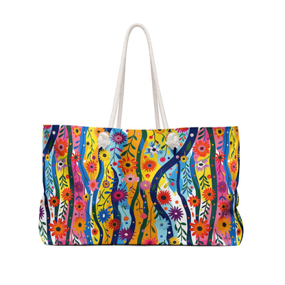 Floral Rhythms Weekender Bag - Flow with the Rhythm - Where Artful Design Meets Effortless Style!