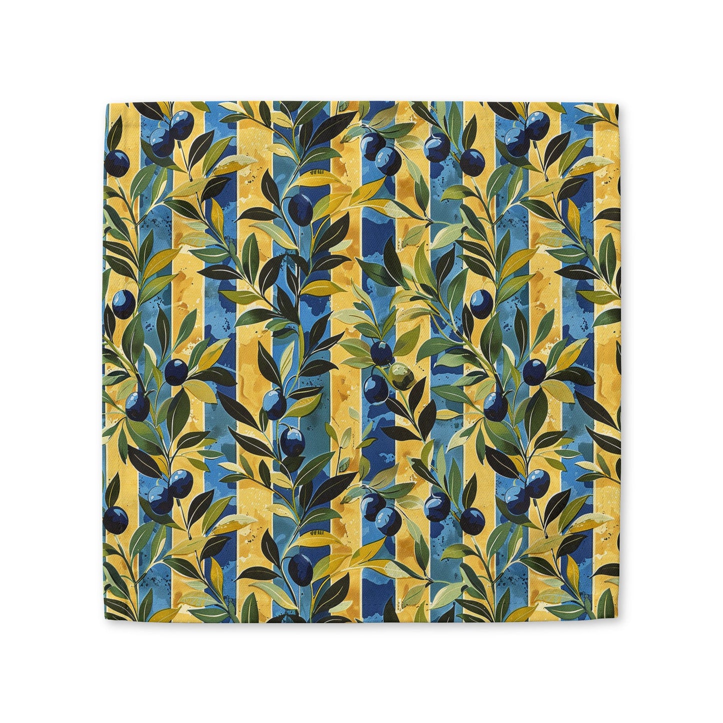Olive Orchard Stripes cotton twill napkin
