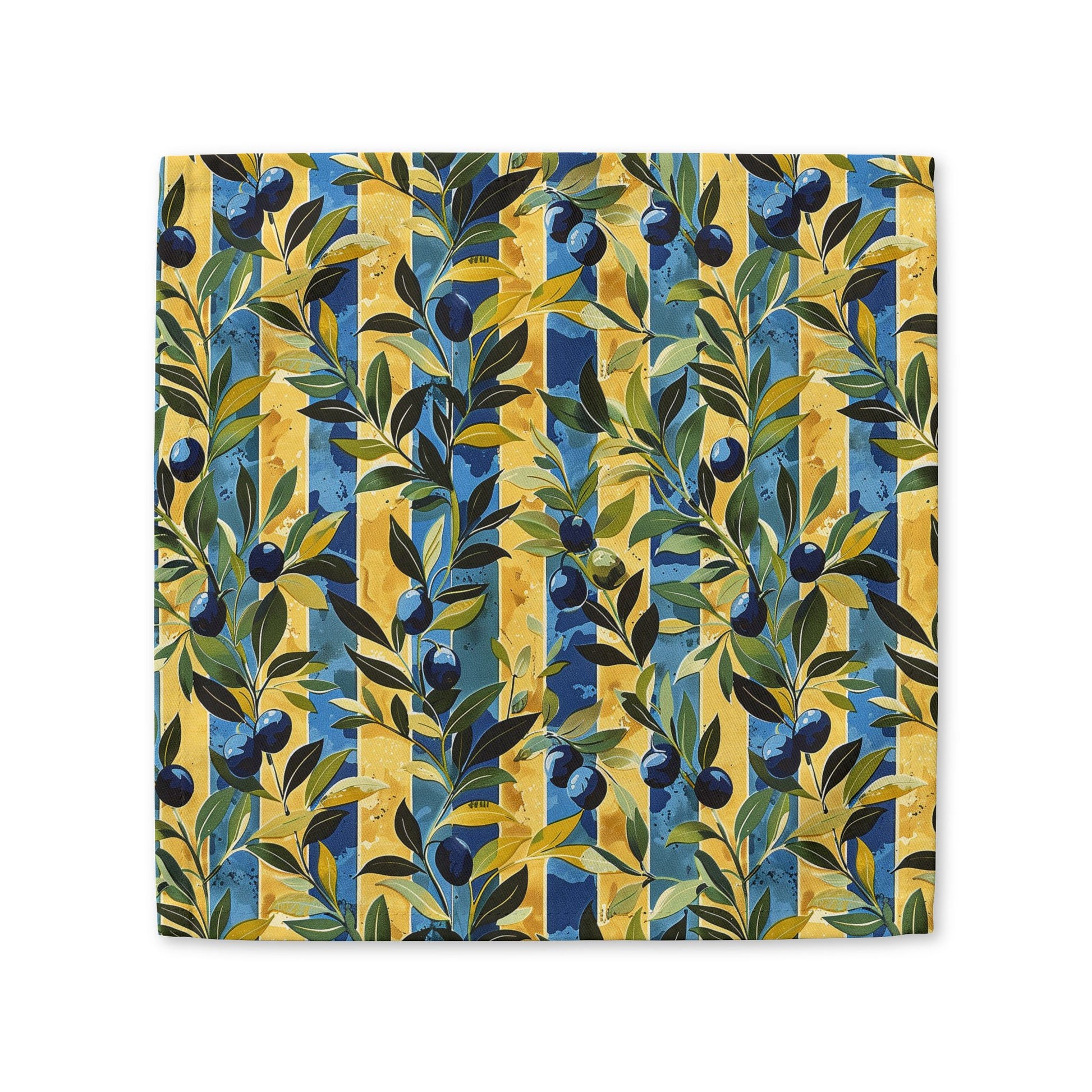 Olive Orchard Stripes cotton twill napkin