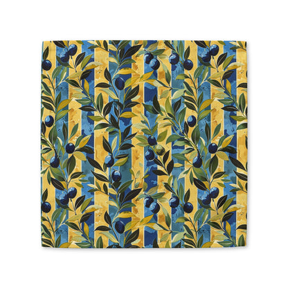 Olive Orchard Stripes cotton twill napkin