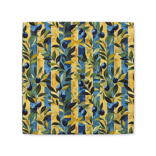 Olive Orchard Stripes cotton twill napkin
