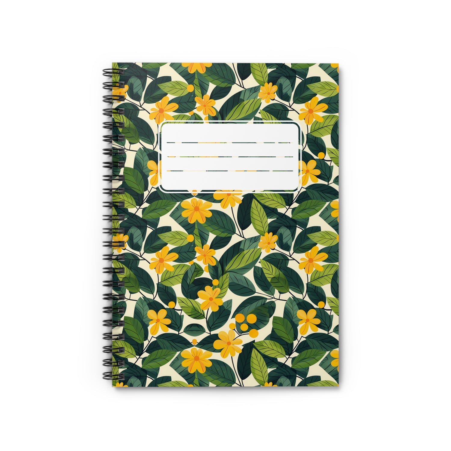Sunshine Vines Chic Spiral Notebook - Ruled Line - A Notebook as Unique as You!