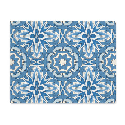 Delft Blue Star Tile Placemat - 18" x 14".