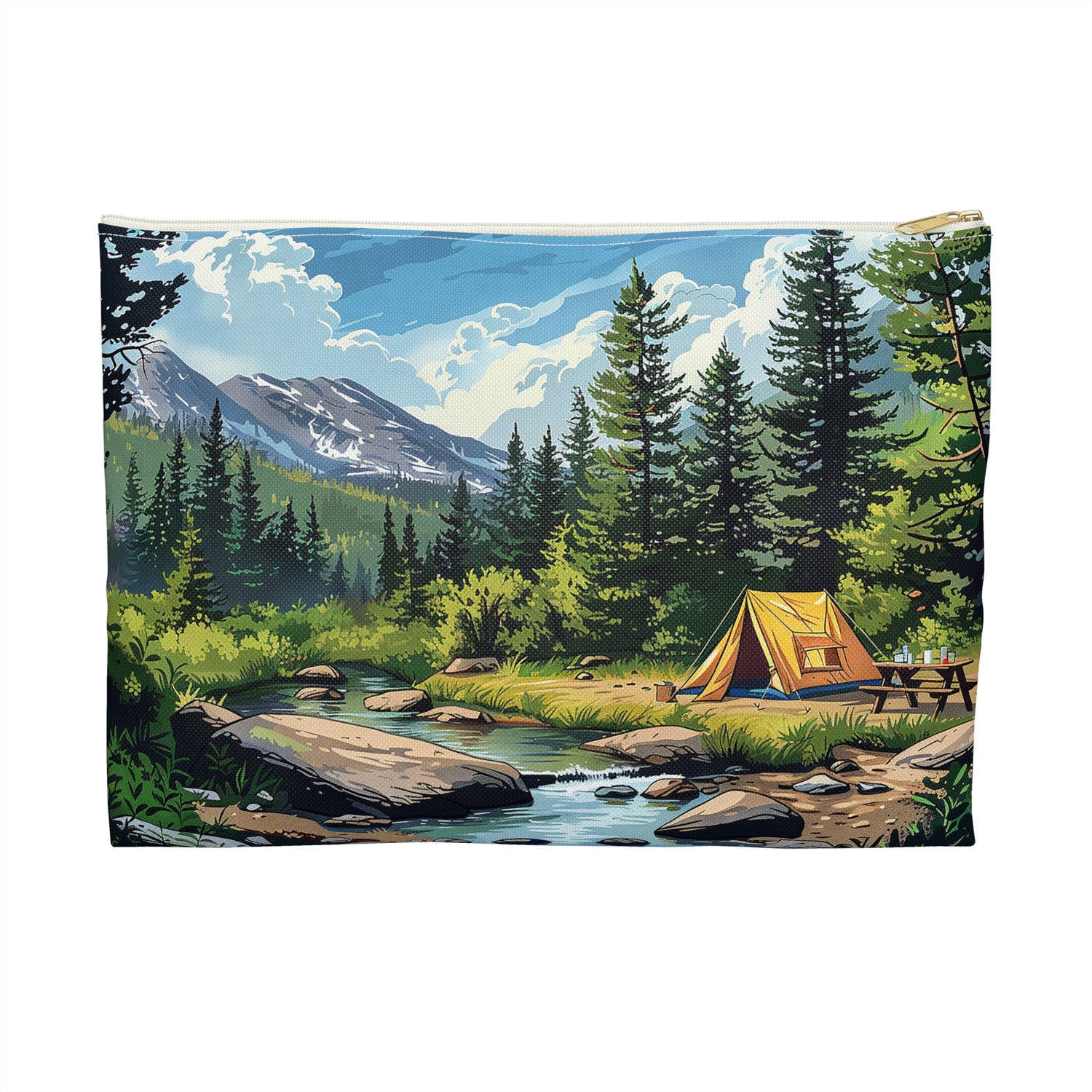 High Sierras Camp Accessory Pouch - Escape to the High Sierras, Wherever Your Adventures Take You! Available in 2 sizes.