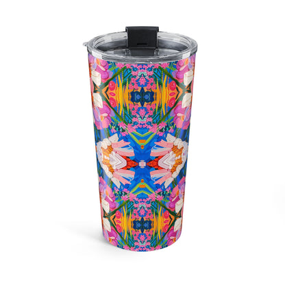 Floral Kaleidoscope Bliss Insulated Tumbler - 20 oz. Stainless Steel, Glossy Finish