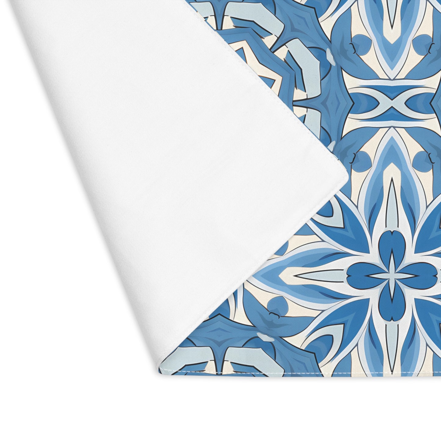 Delft Blue Star Tile Placemat - 18" x 14".