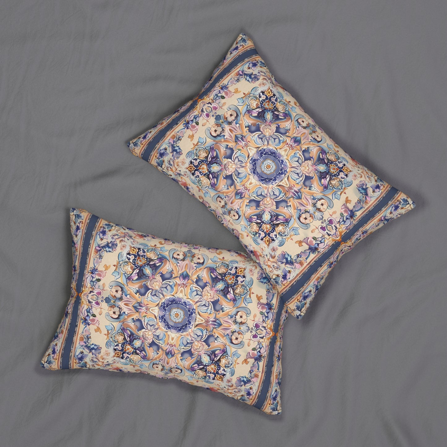Lilac Moorish Dream Lumbar Pillow - Spun Polyester - Double-Sided Print - Concealed Zipper - 20" x 14"