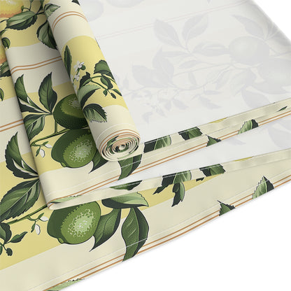 Lemony Lime Table Runner - Cotton Twill - Available in 2 sizes: 16" x 72" and 16" x 90".