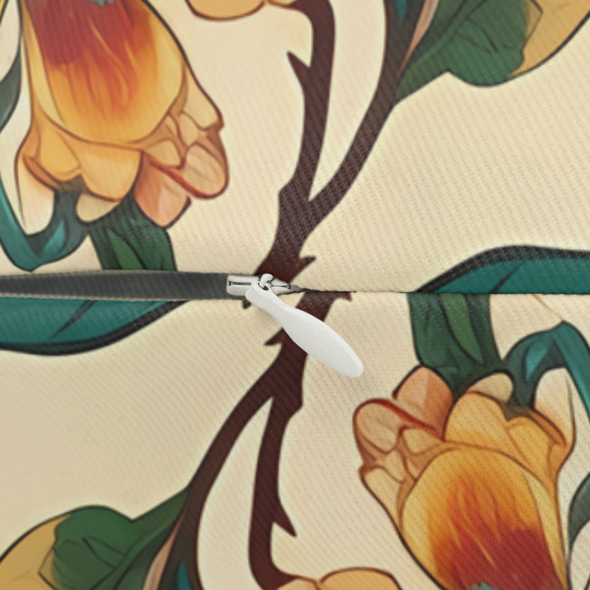 Baroque Fall Floral Tapestry Lumbar Pillow - Spun Polyester - Double-Sided Print - Concealed Zipper - 20" x 14"