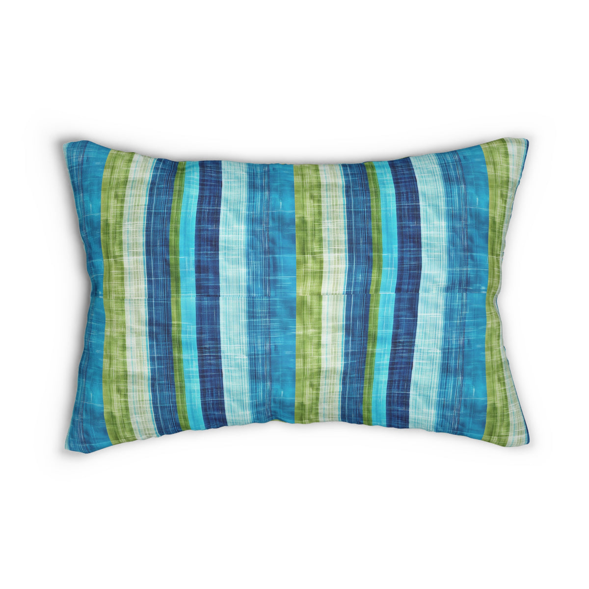 Ocean Whisper Stripes Lumbar Pillow - Spun Polyester - Double-Sided Print - Concealed Zipper - 20 x 14