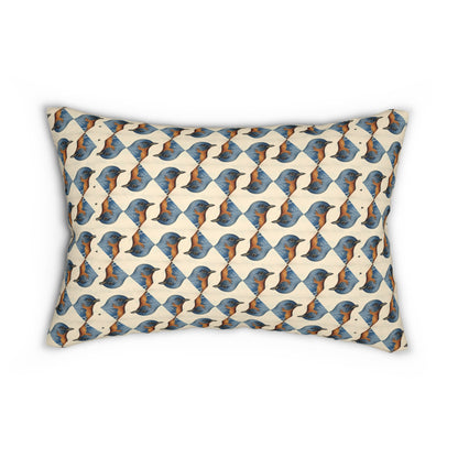 Bird Lover Lumbar Pillow - Spun Polyester - Double-Sided Print - Concealed Zipper - 20 x 14