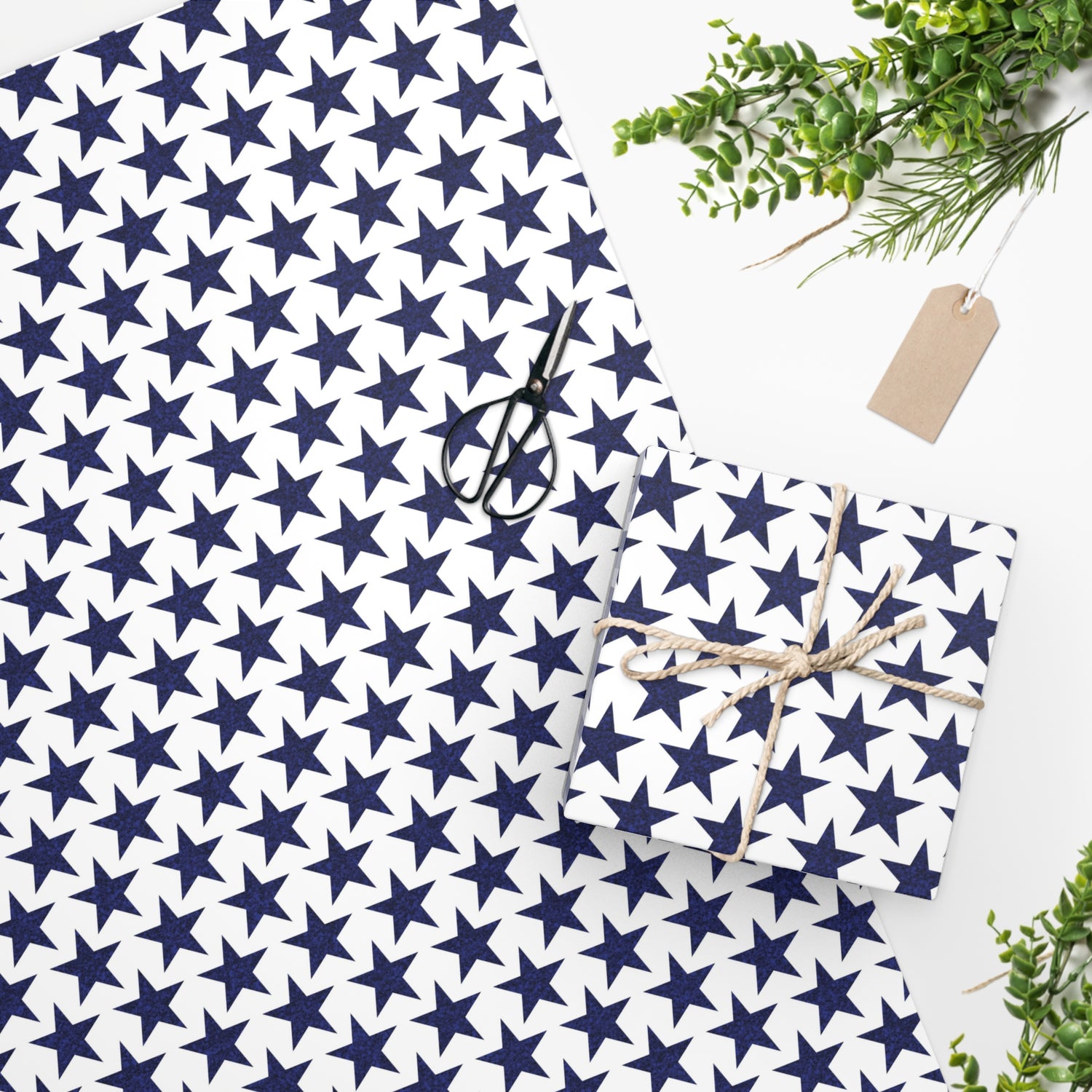 Shooting Star Shine Wrapping Paper - Wrap Your Gifts in Classic Patriotic Style! Available in 2 sizes.