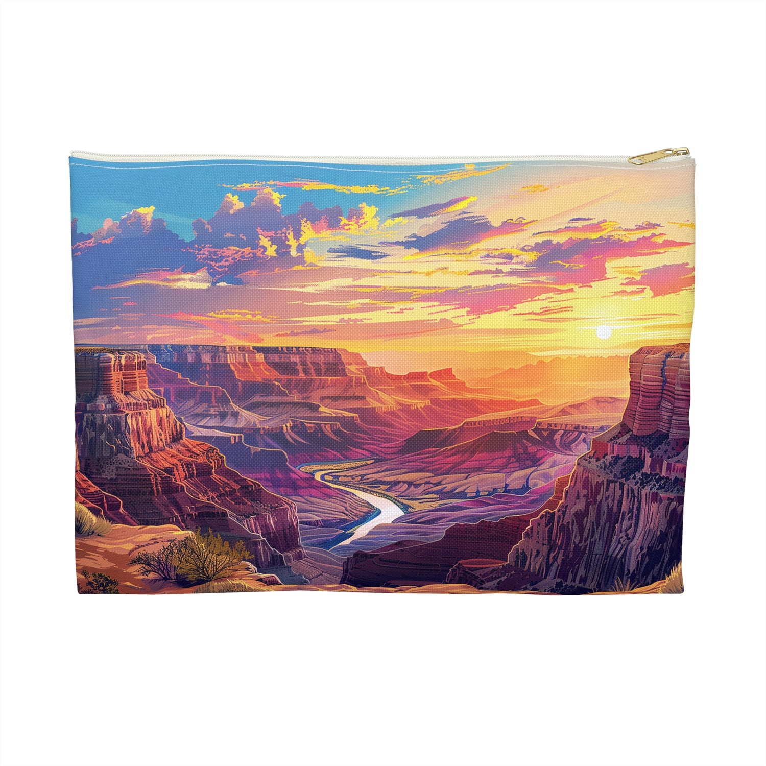 Golden Grand Canyon Glow Accessory Pouch - Carry the Golden Glow of the Grand Canyon With You! Available in 2 sizes.