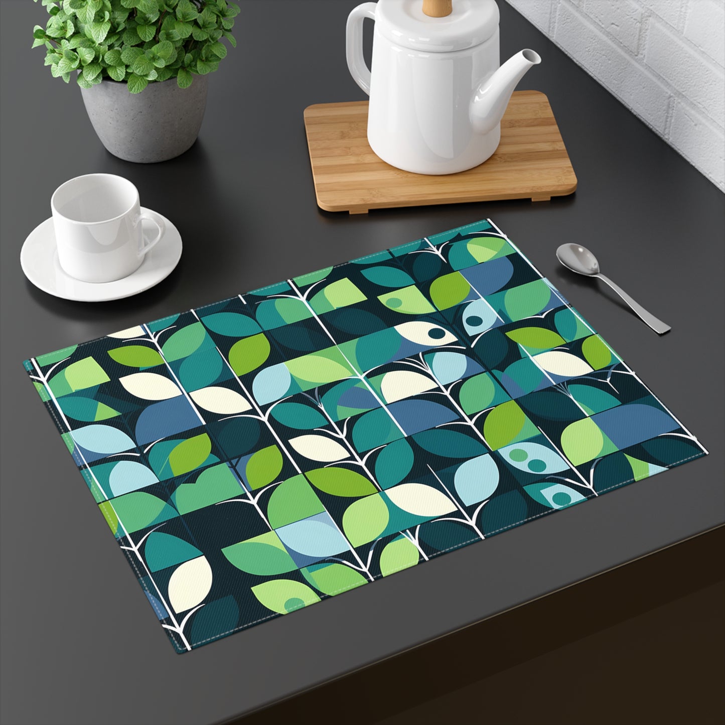 1960s Groovy Mod Placemat - 18" x 14".