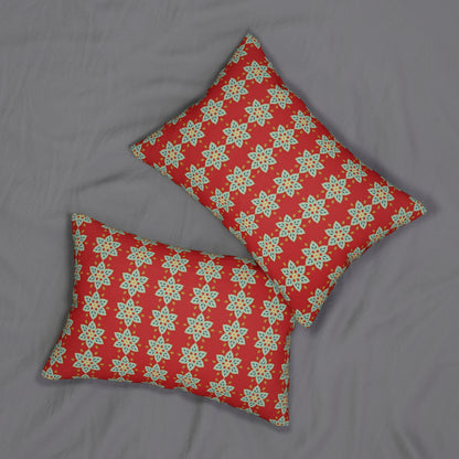 Cranberry Blossom Arabesque Lumbar Pillow - Spun Polyester - Double-Sided Print - Concealed Zipper - 20" x 14"