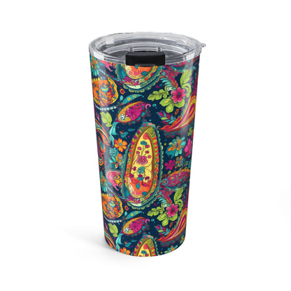 Psychedelic Paisley Party Insulated Tumbler - 20 oz. Stainless Steel, Glossy Finish