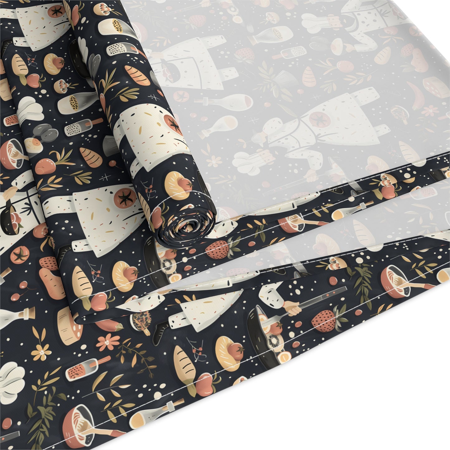 Chef's Delight Table Runner - Cotton Twill - Available in 2 sizes: 16" x 72" and 16" x 90".